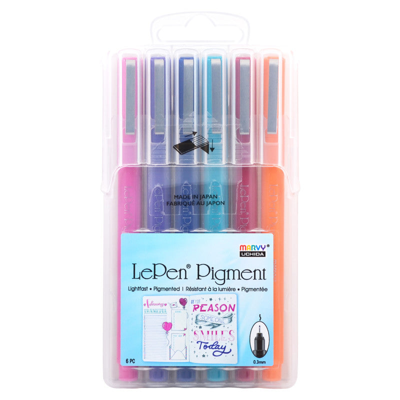 LePen&reg; Pigment Pens, Jewel Colors, Pack of 6