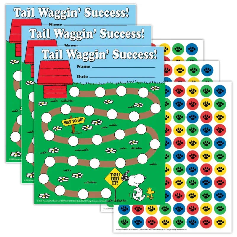 Peanuts&reg; Mini Reward Charts with Stickers, 36 Per Pack, 3 Packs