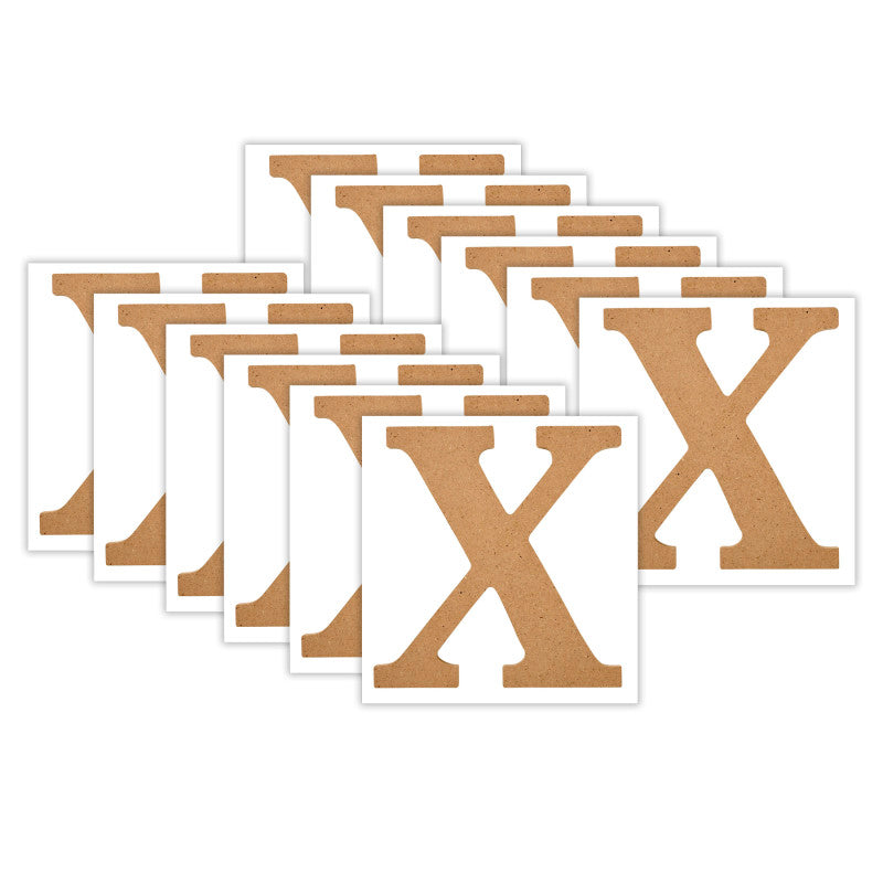 MDF Letter, X, 5 Inch, Pack of 12