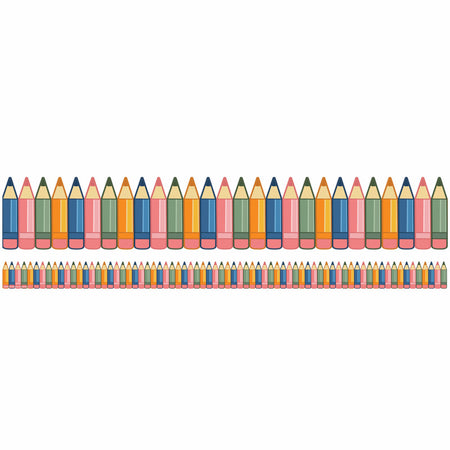 Diecut Pencils Deco Trim, 37 Feet