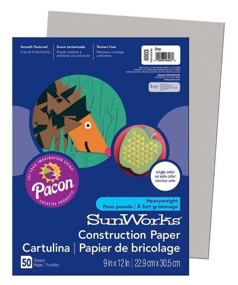 PRANG® Construction Paper 9" x 12" 50 Sheets Per Pack Medium Weight