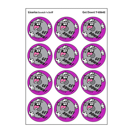 Get Down!/Licorice scent Retro Scratch 'n Sniff Stinky Stickers&reg;, 24 ct.