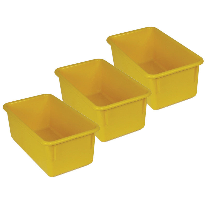 Stowaway&reg; Tray no Lid, Yellow, Pack of 3