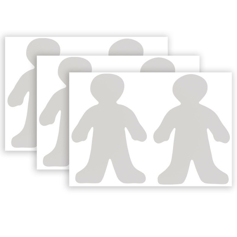 Wee Kid Fingerpaint Paper Shape, 7-1/2" x 12", 36 Per Pack, 3 Packs