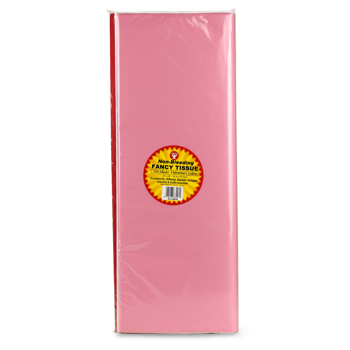 Hygloss Non-Bleeding Tissue Paper Valentine's Colors Assortments 20" X 30" - 144 sheets/pkg.