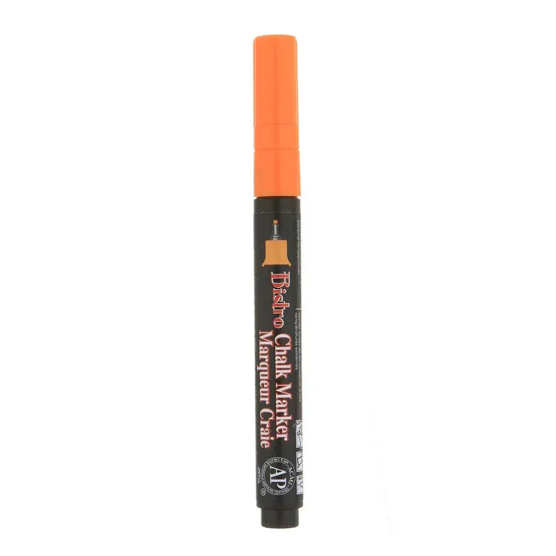 Bistro Chalk Marker, Extra Fine, 485F-S, Fluorescent Orange