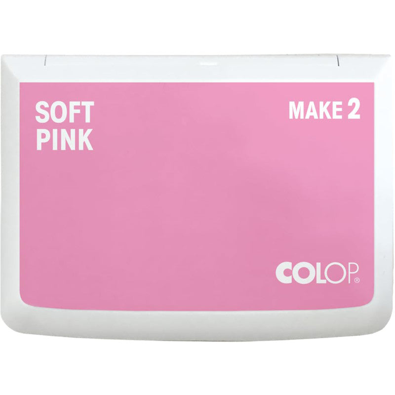Make 2 Water-Based Acid-Free Craft Ink Stamp Pad, 2.75 x 4.25 Inches, Soft Pink