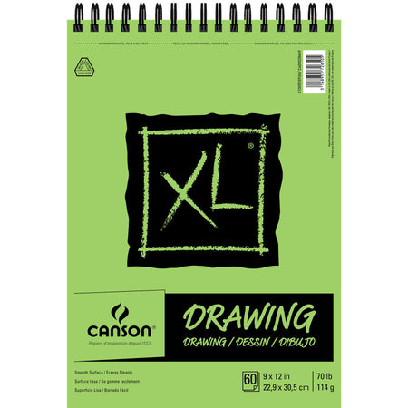 XL Series Drawing Pad, Top Wire Binding, 60 Sheet, 9x12 inch, 1 Count