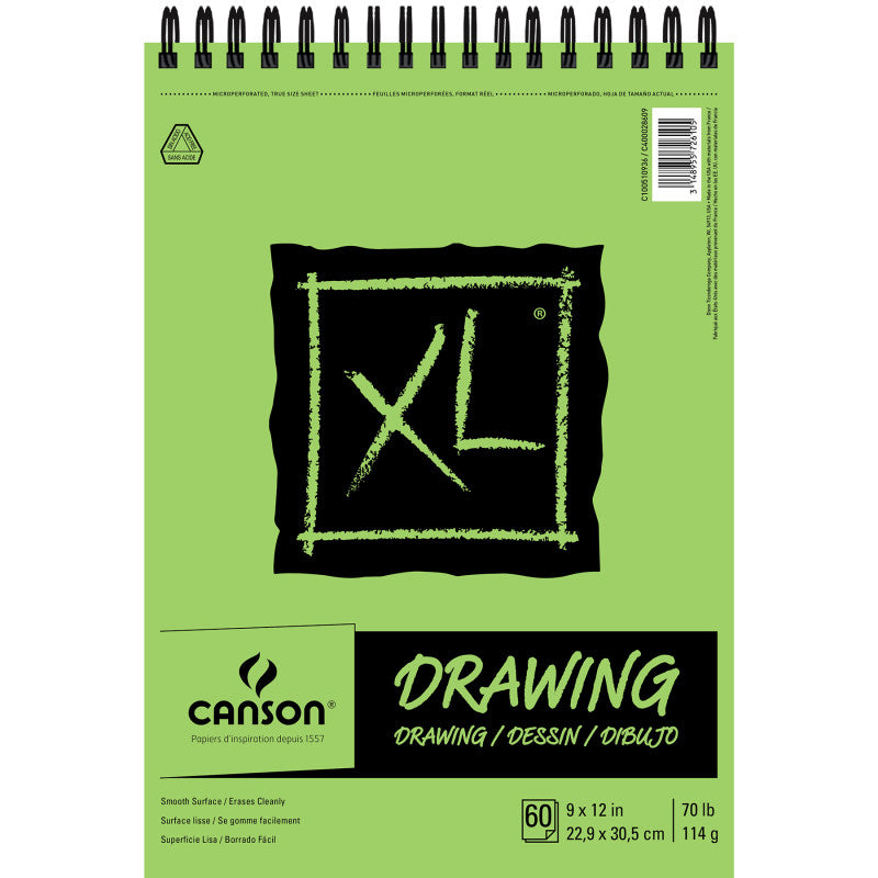 XL Series Drawing Pad, Top Wire Binding, 60 Sheet, 9x12 inch, 1 Count