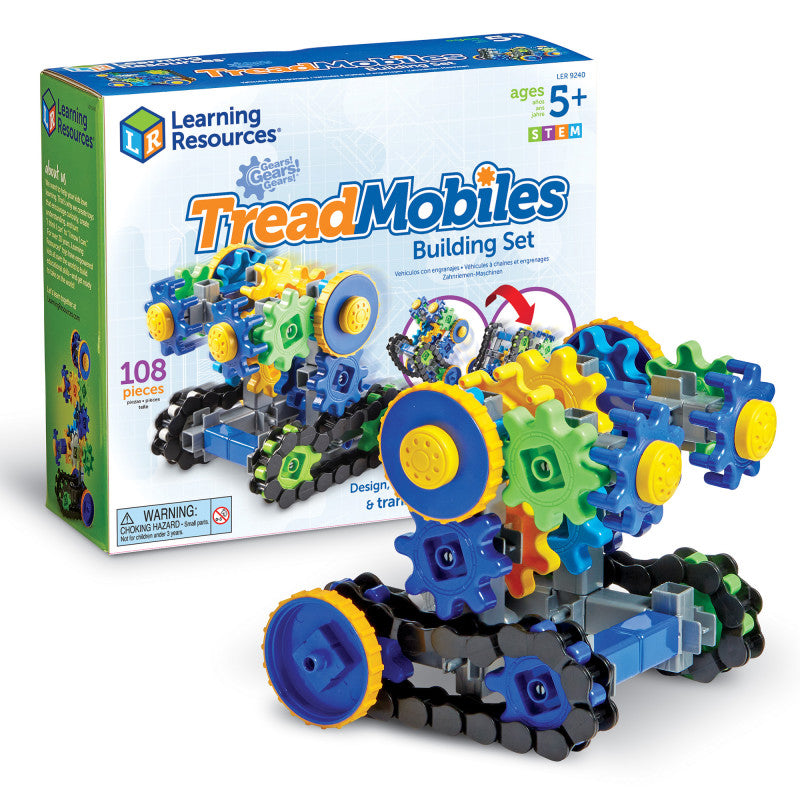 Gears! Gears! Gears!&reg; Treadmobiles Building Set, 108 Pieces