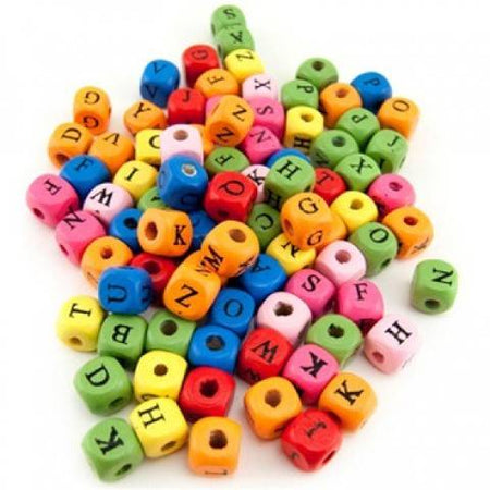 Hygloss Bright Wooden ABC Beads 225 per pack