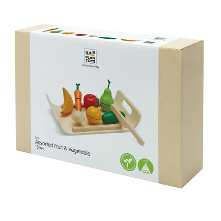 Wooden Pretend Play Fruit and Vegetable Food Set