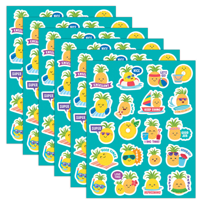 Pineapple Smelly Stickers, 120 Per Pack, 6 Packs