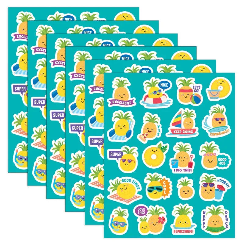 Pineapple Smelly Stickers, 120 Per Pack, 6 Packs