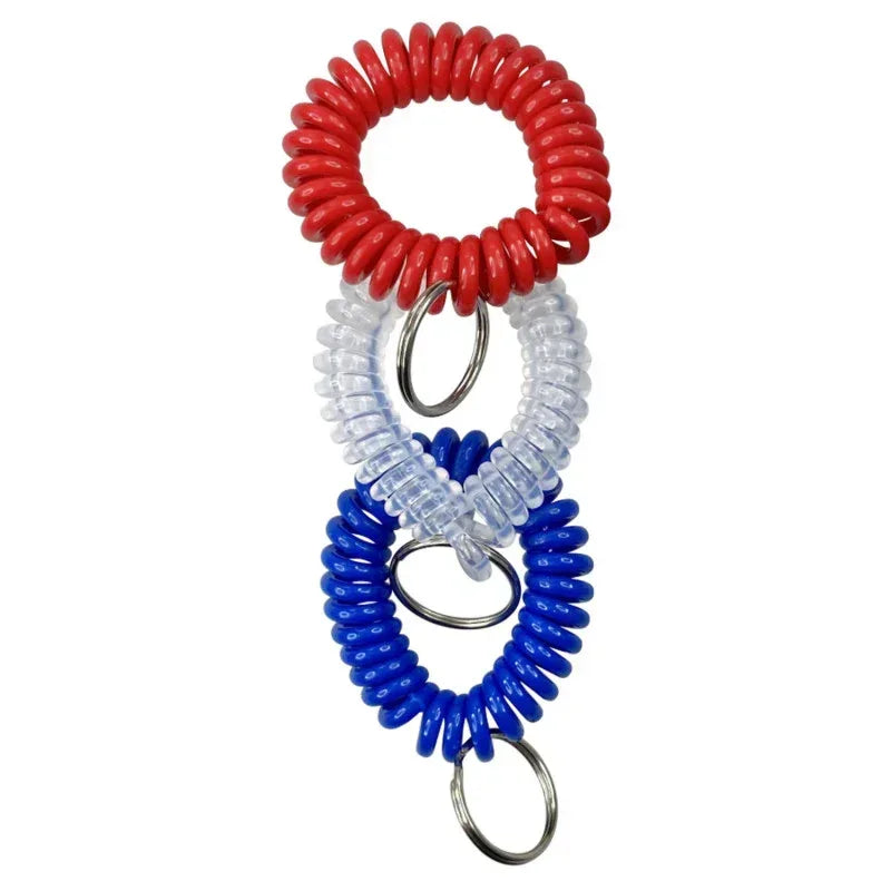 Wrist Coil Key Chain, Assorted Colors, Pack of 3