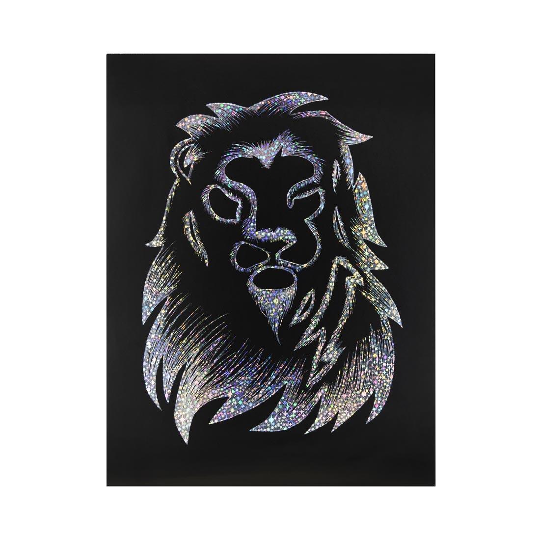 Hygloss Scratch Fun Posterboard HOLOGRAPHIC Black Matte Scratch Art, 50 Silver Holographic Papers 8.5" x 11" with 10 styluses (55683)