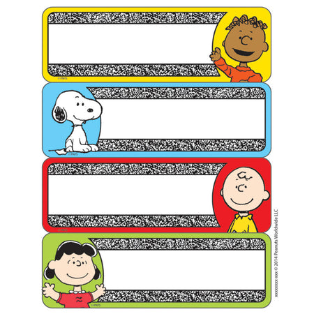 Peanuts&reg; Composition Label Stickers, Pack of 56