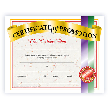 Certificate of Promotion, Pack of 30, 8.5" x 11"