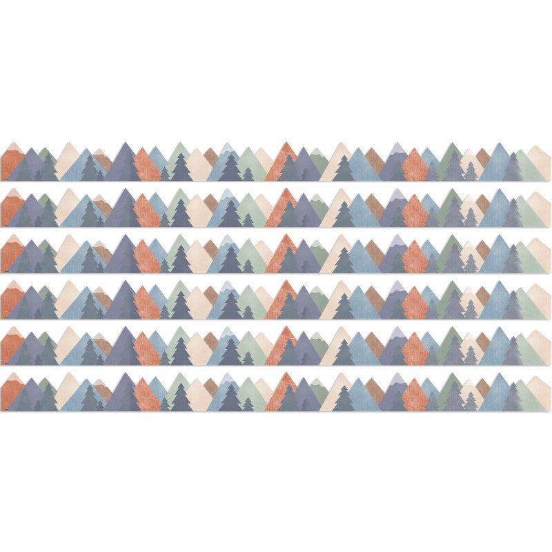 Moving Mountains Die-Cut Border Trim, 35 Feet Per Pack, 6 Packs