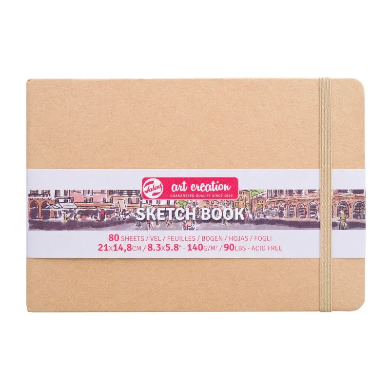 Sketchbook, 80 Sheets, 90lbs, Kraft Cover, 8.3" x 5.8" (A5)
