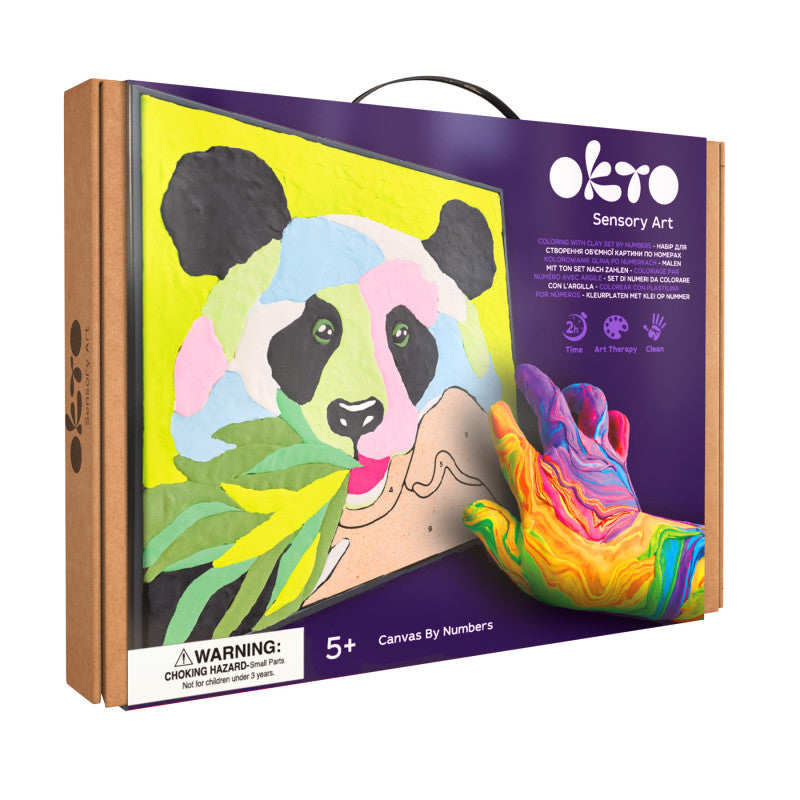 Clay-by-Number Panda Air-Dry Clay Art Kit