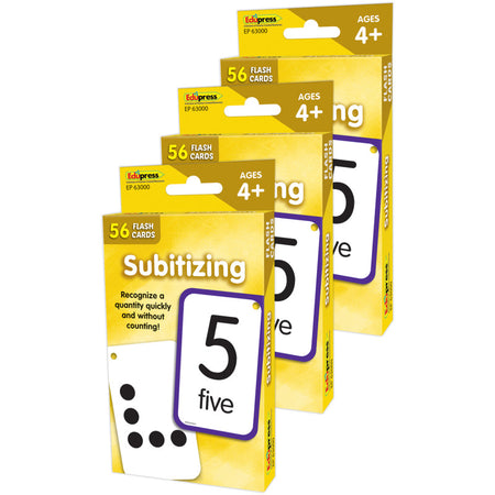 Subitizing Flash Cards, 56 Per Pack, 3 Packs
