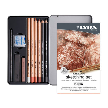 Rembrandt Sketching Pencil Set Tin, Assorted, 11 Pieces