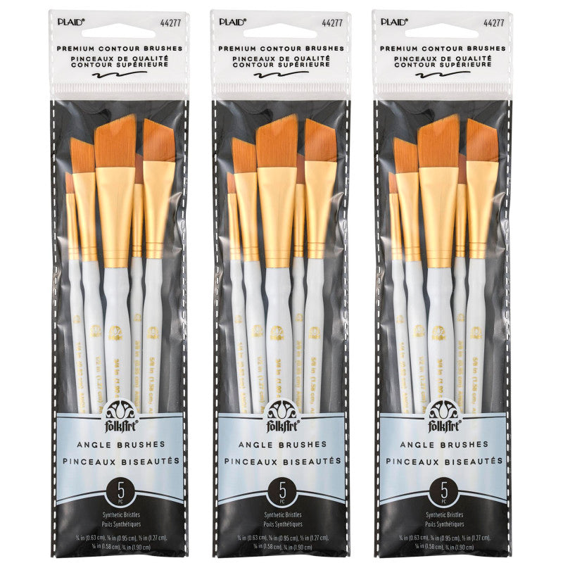 Angle Brush Set, 5 Per Set, 3 Sets