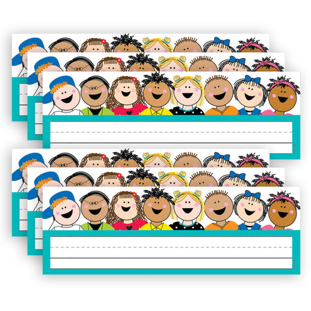 Stick Kids Name Plates, 9-1/2" x 3-1/4", 36 Per Pack, 6 Packs