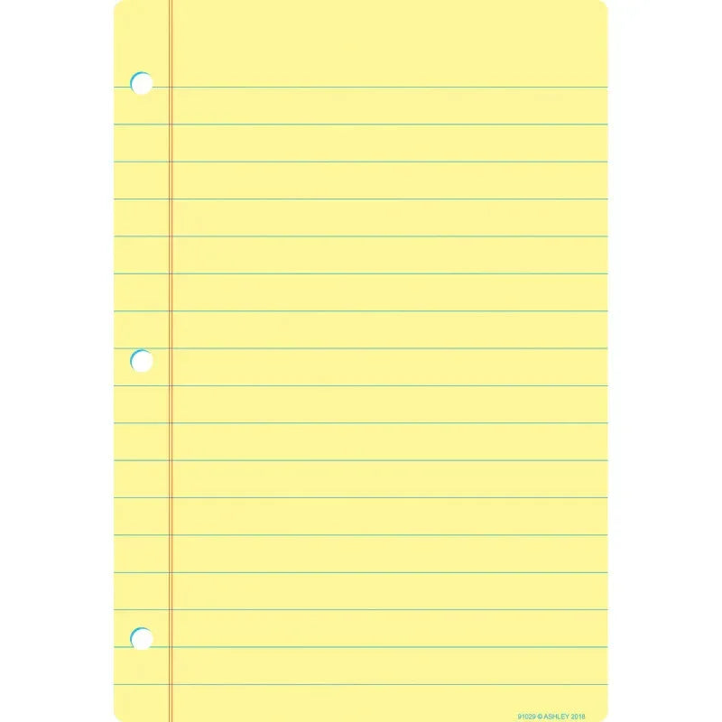 Smart Poly&trade; Chart, 13" x 19", Light Yellow Notebook Paper