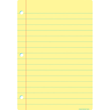 Smart Poly&trade; Chart, 13" x 19", Light Yellow Notebook Paper