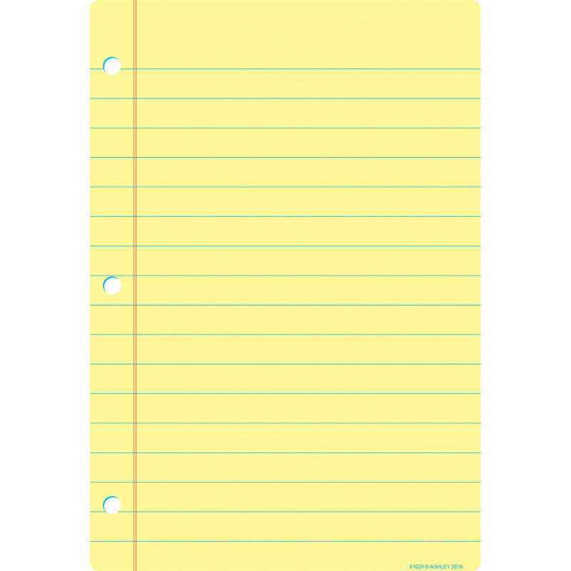 Smart Poly&trade; Chart, 13" x 19", Light Yellow Notebook Paper