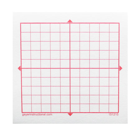 Graphing 3M Post-it&reg; Notes, XY Axis, 10 x 10 Square Grid, 4 Pads