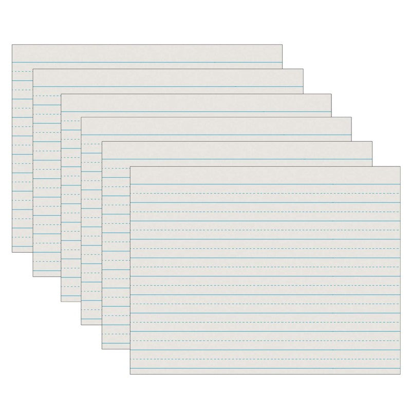 Newsprint Handwriting Paper, Alternate Dotted, Grade 2, 3/4" x 3/8" Ruled Long, 11" x 8-1/2", 500 Sheets Per Pack, 5 Packs