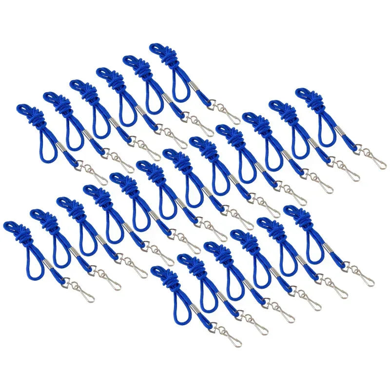 Standard Lanyard Hook Rope Style, Blue, Pack of 24