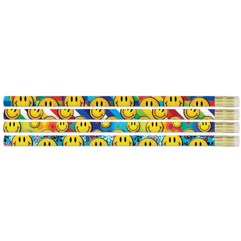 Smiley Sensations Pencils, 12 Per Pack, 12 Packs