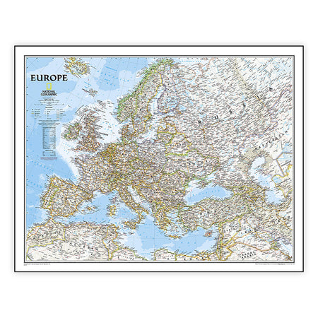Europe Classic Map, Laminated