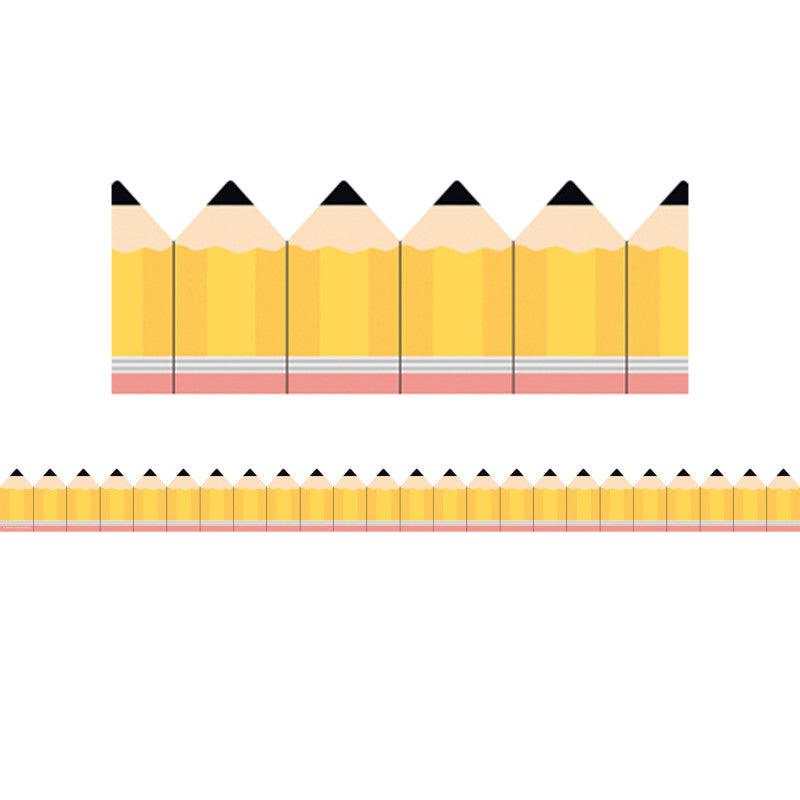 Pencils Die-Cut Rolled Border Trim