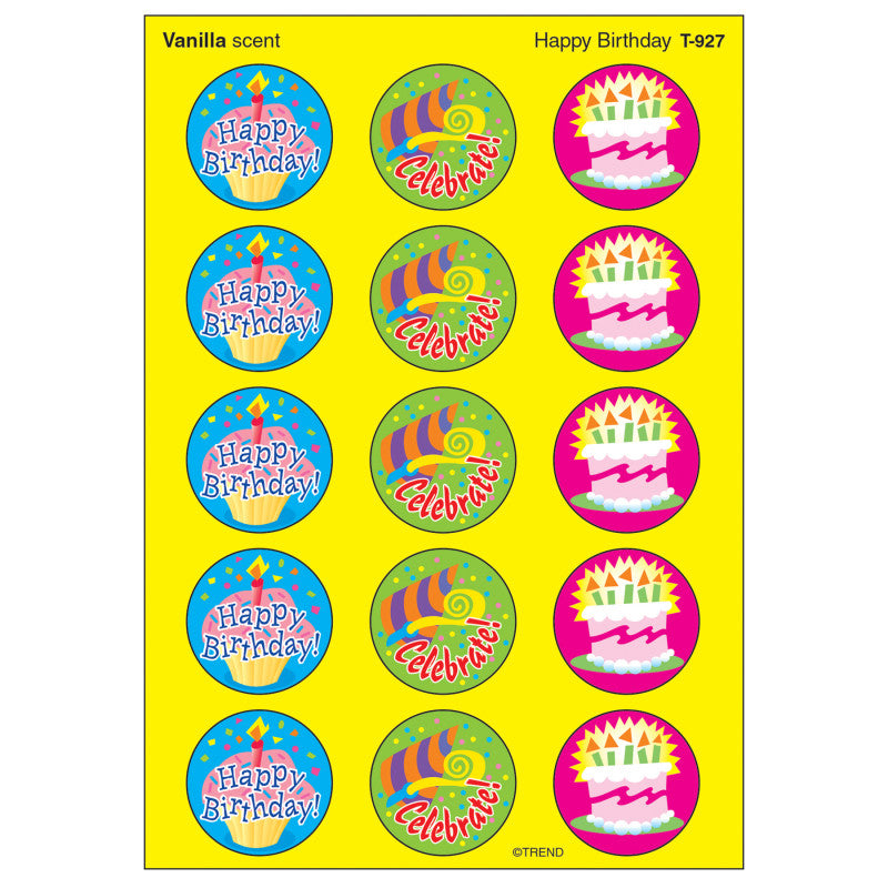 Happy Birthday/Vanilla Stinky Stickers&reg;, 60 ct.