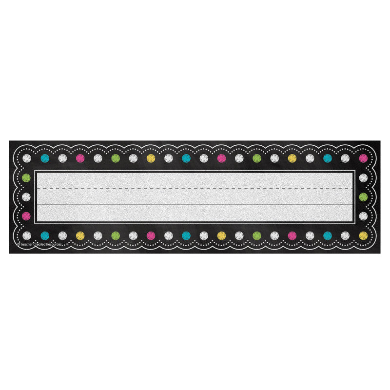 Chalkboard Brights Flat Name Plates