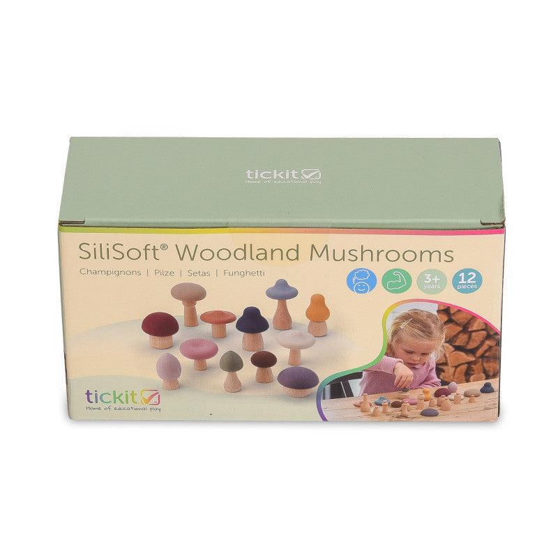SiliSoftÂ® Woodland Mushroom Set, Earth, Set of 12