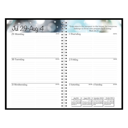 Academic Weekly Assignment Book, Black