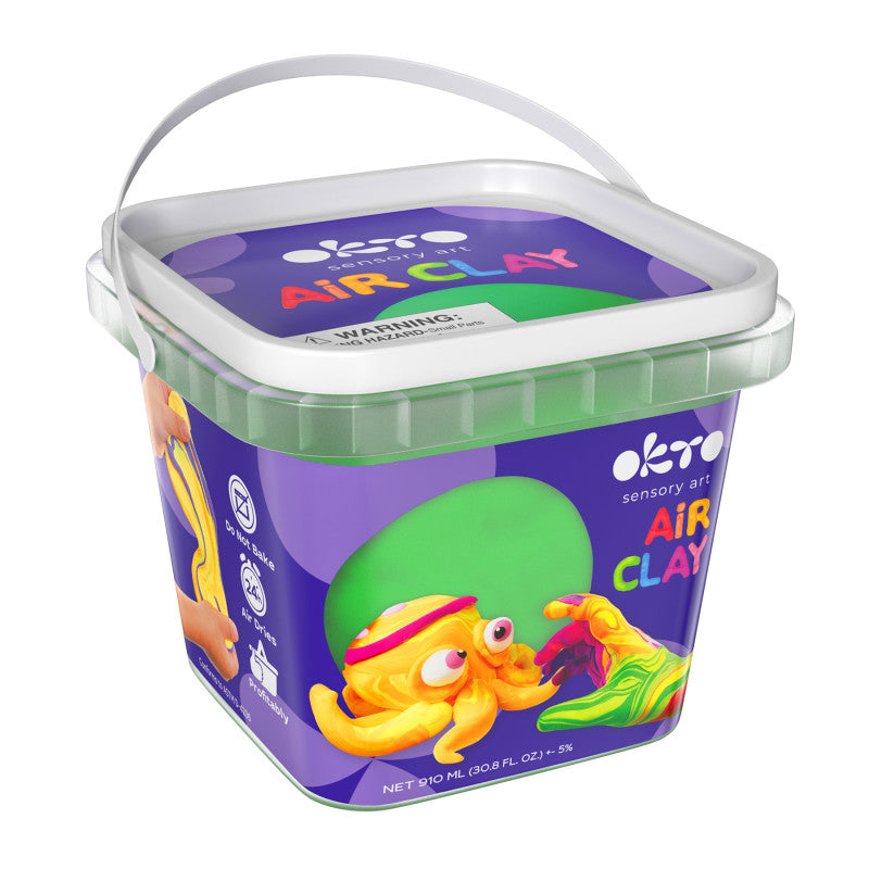 Air-Dry Modeling Clay, Green, 900 mL
