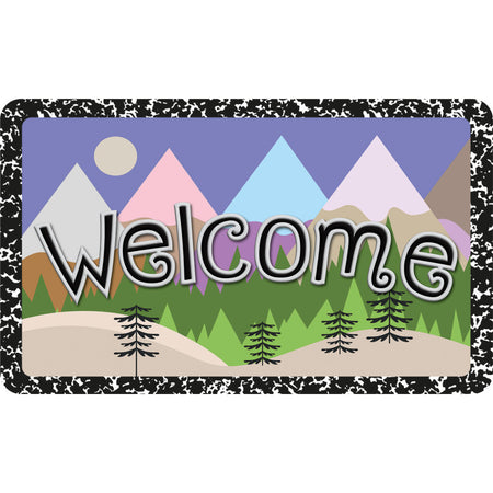 The Original Fun Mat&trade;, Welcome Mat, 18" x 30", Magic Mountains Welcome
