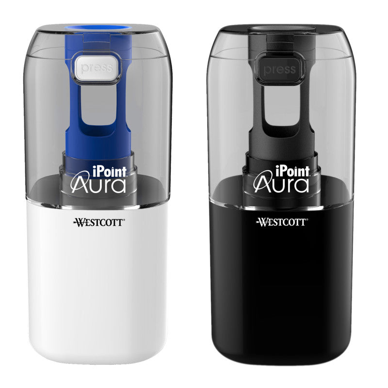 iPoint&reg; AURA Battery Pencil Sharpener, Assorted Colors (No Color Choice)