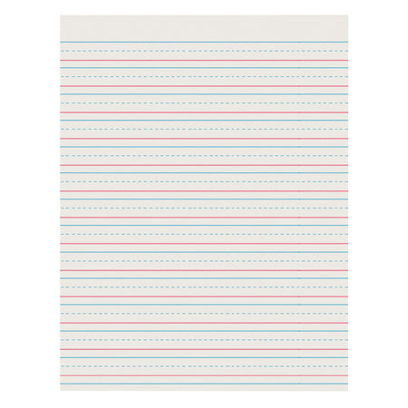 Newsprint Handwriting Paper, Skip-A-Line, Grades 2-3, 1/2" x 1/4" x 1/4" Ruled Short, 8-1/2" x 11", 500 Sheets
