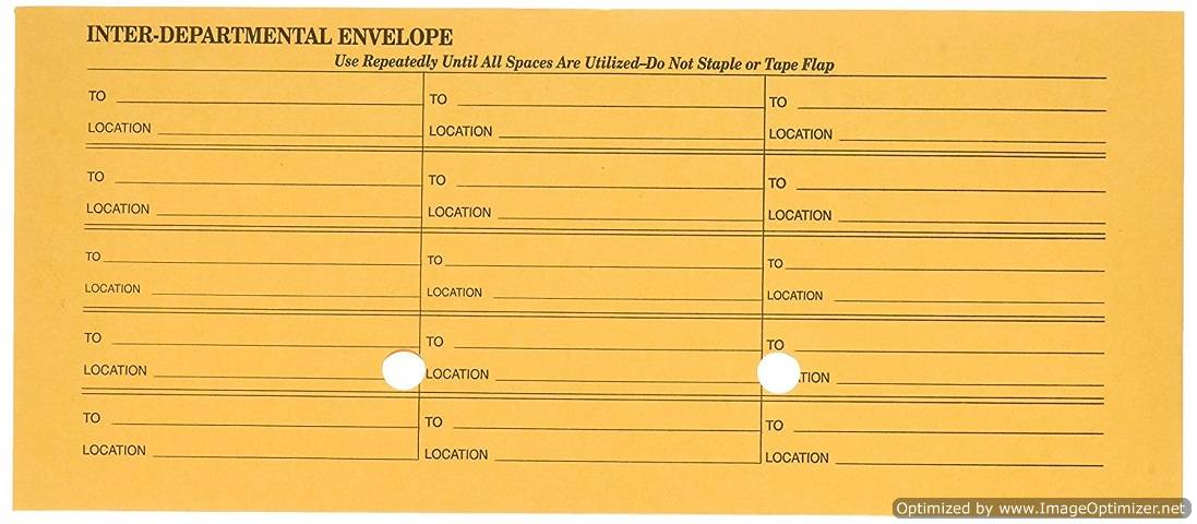 #11 Interoffice Envelopes, Printed 1-Side, 4-1/2x10-3/8, Kraft, 500/Bx