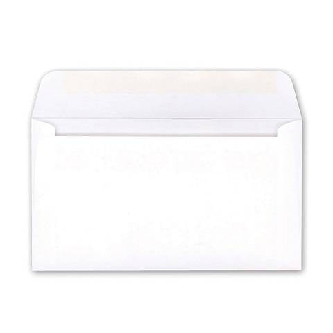 Business Envelope, White, #6-3/4, Plain, Gummed Flap, 500-Box