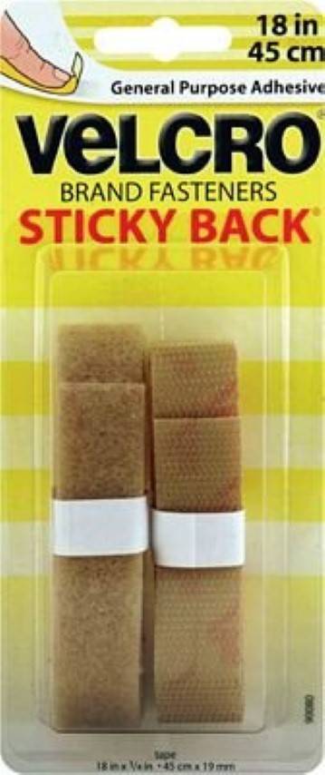 VELCRO® Brand - Sticky Back - 3/4" x 18" Tape Strips - White 90079