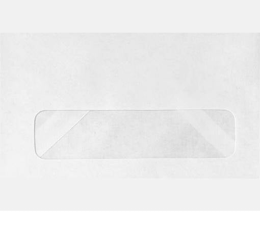 #6 Single Window Envelopes - Regular Gummed, White Envelopes - 3" 5/8 X 6" 1/2